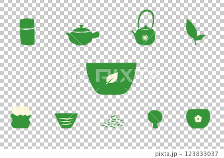 日本茶のイラスト 123833037
