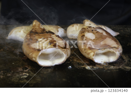 屋台　イカ焼き　イメージ 123834140