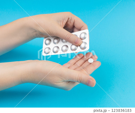 Pill Blister on Color Background, Silver Medicine Capsule Package, Drugs Packaging, Pill Pack Pill Blister on Color Background, Silver Medicine Capsule Package, Drugs Packaging, Pill Pack 123836183