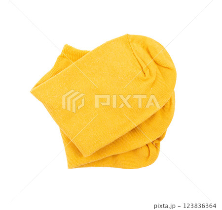 New Yellow Socks Isolated, Cotton Sportswear, Folded Classic Unisex Cotton Socks, Bright Orange Hosiery New Yellow Socks Isolated, Cotton Sportswear, Folded Classic Unisex Cotton Socks, Bright Orange Hosiery 123836364