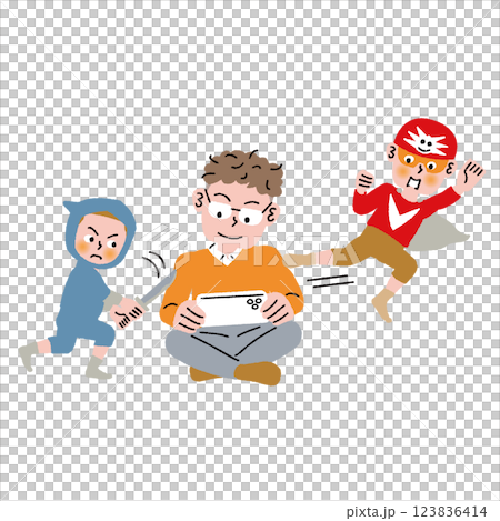 兩個不能跟大人玩耍的孩子 123836414