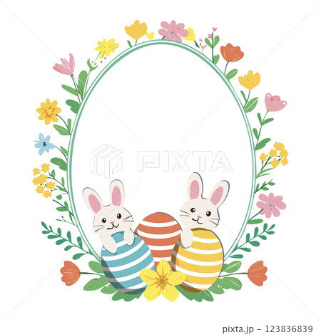 イースターバニー（ベクター画像） 123836839