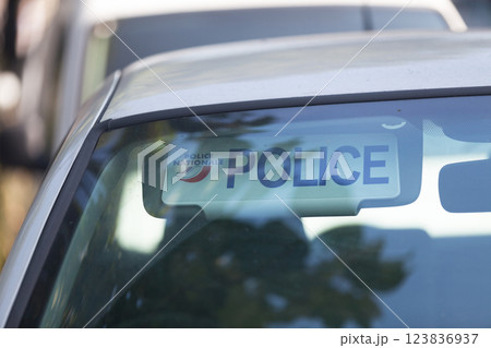 Sun visor Police nationale sign 123836937