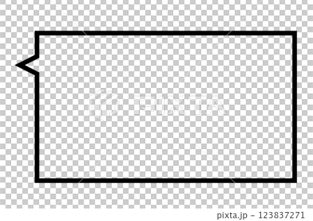 A simple rectangular speech bubble 123837271