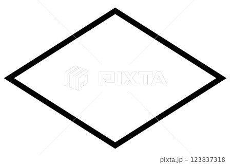 ひし形のフレーム素材 ひし形のフレーム素材 123837318