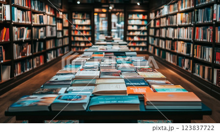 たくさんの本 123837722