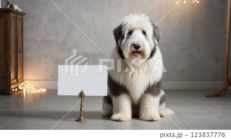 オールド・イングリッシュ・シープドッグ ドック・メッセージボード オールド・イングリッシュ・シープドッグ ドック・メッセージボード 123837776