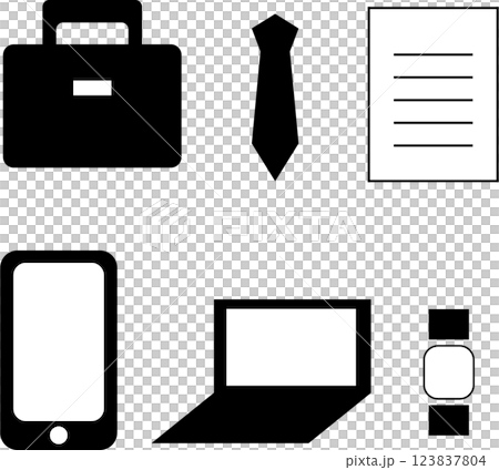 Simple business essentials set 123837804