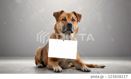 土佐犬　ドック・メッセージボード 123838217
