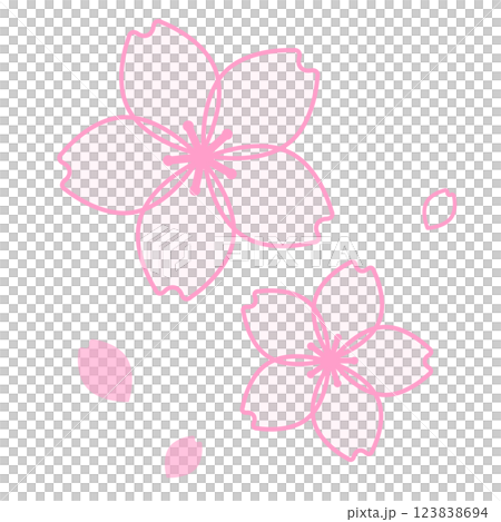 Beautiful and cute openwork cherry blossom accents 123838694