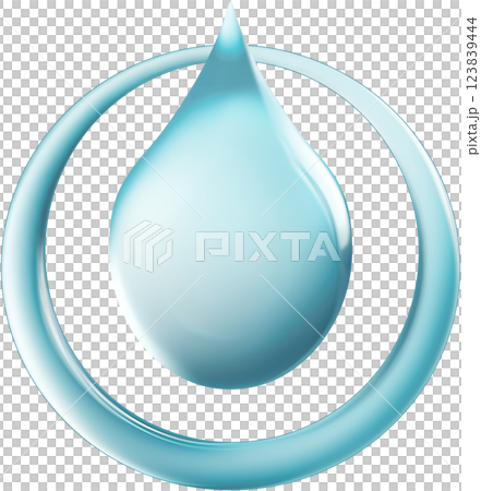 Water drop icon. Realistic illustration of water drop Water drop icon. Realistic illustration of water drop 123839444