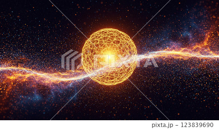 宇宙に浮かぶ量子AI 〜光のネットワークが描く未来の知性〜 123839690