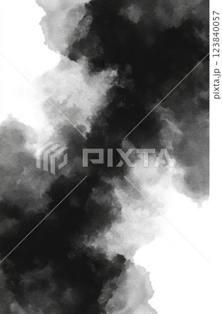 Abstract black and white smoke pattern creating intriguing shapes 123840057