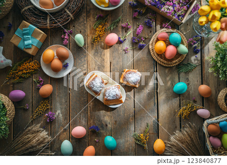 Easter holiday background 123840877