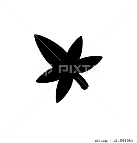 Liquidambar Leaf, Sweetgum, American Storax Solid Flat Vector Icon Isolated on White Background Liquidambar Leaf, Sweetgum, American Storax Solid Flat Vector Icon Isolated on White Background 123841662