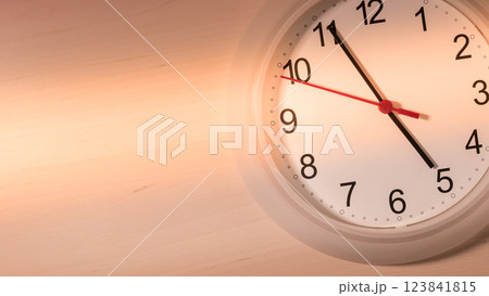 Clock ticking showing five hours 123841815