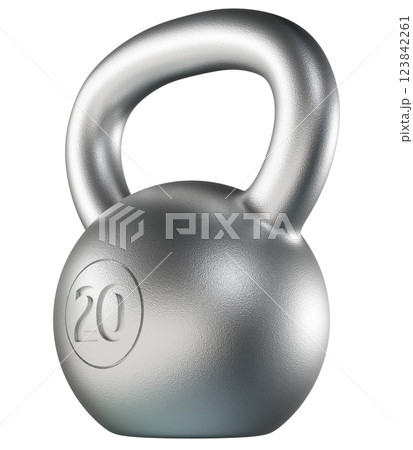 Kettlebell fitness weight, 20 kg heavy cast iron powerlifting equipment 123842261