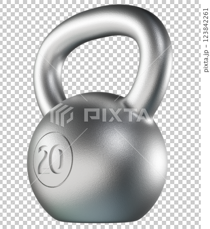 Kettlebell fitness weight, 20 kg heavy cast iron powerlifting equipment 123842261