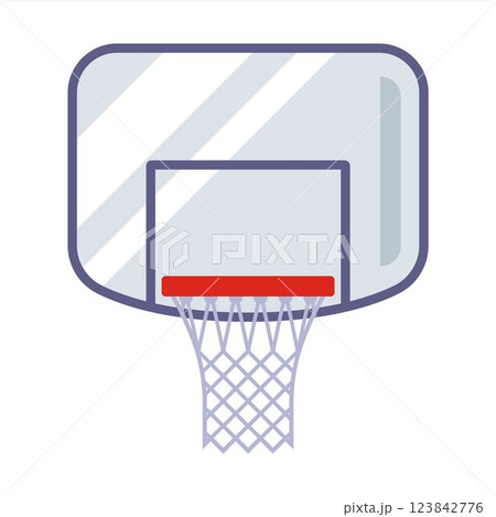 basketball hoop vector icon. Basketball game hoop net illustration. basketball hoop vector icon. Basketball game hoop net illustration. 123842776