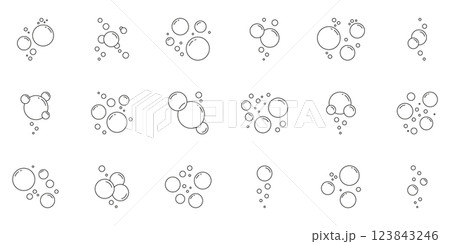 Soap Bubbles Line Icon Set. Cluster Of Floating Soapy Air Bubbles With Glossy Effects Outline Symbol Collection. Editable Stroke. Isolated Vector Illustration Soap Bubbles Line Icon Set. Cluster Of Floating Soapy Air Bubbles With Glossy Effects Outline Symbol Collection. Editable Stroke. Isolated Vector Illustration 123843246