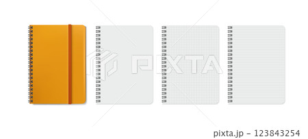 Set notebook with blank pages 123843254