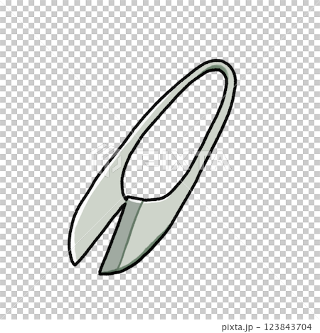 Illustration of thread cutting scissors 123843704