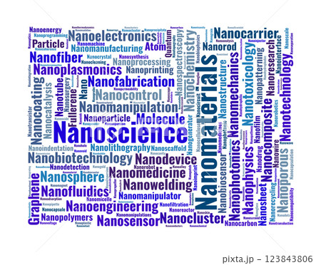 Nanomaterials Nanoscience Word Cloud. Essential keywords for researchers, engineers, and students exploring nanotechnology, materials science, and quantum advancements. Nanomaterials Nanoscience Word Cloud. Essential keywords for researchers, engineers, and students exploring nanotechnology, materials science, and quantum advancements. 123843806