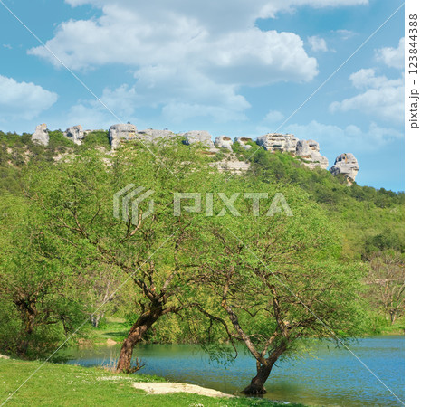 beautiful  spring lake 123844388