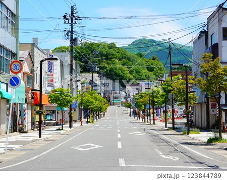秋田県鹿角市 鹿角花輪駅周辺の風景より 秋田県鹿角市 鹿角花輪駅周辺の風景より 123844789