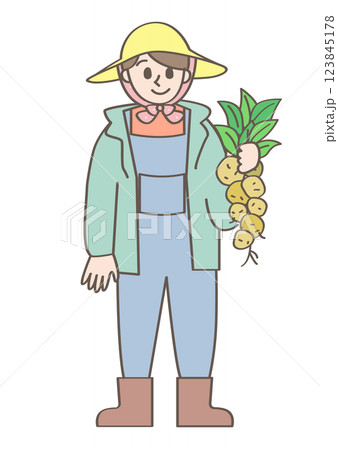 じゃがいも農家の人 123845178