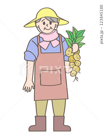 じゃがいも農家の人 123845180