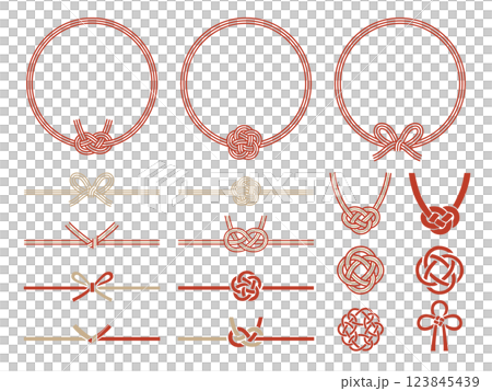 Mizuhiki illustration collection 123845439