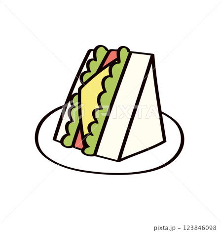 サンドイッチのイラスト 123846098