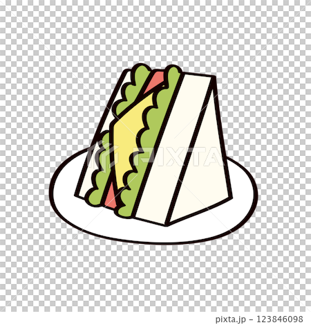 サンドイッチのイラスト 123846098