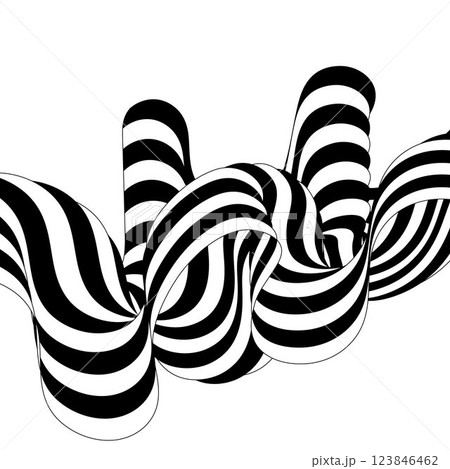 Abstract wave background, black and white wavy stripes or lines design. Eps 10 123846462