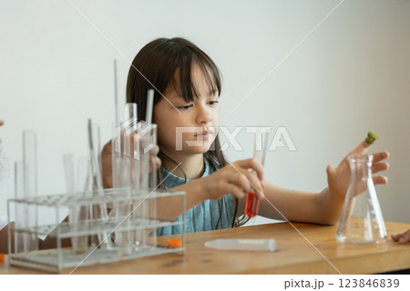 children classroom education experiment laboratory science student test beaker chemistry discovery learning research. children classroom education experiment laboratory science student test beaker chemistry discovery learning research. 123846839