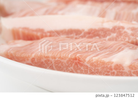 豚トロ（ネック）のクローズアップ 123847512