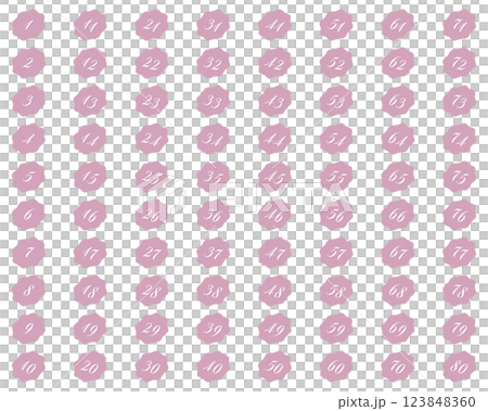 Number icon (cloud, dull pink) Number icon (cloud, dull pink) 123848360