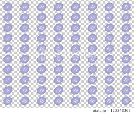 Number icon (cloud watercolor purple) 123848362