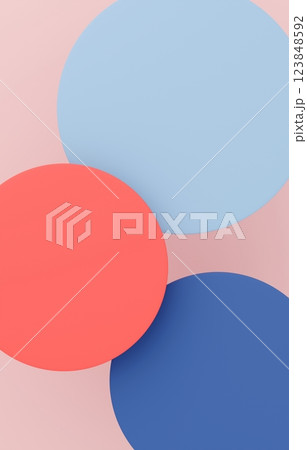 3D背景素材_丸_カラフル 123848592