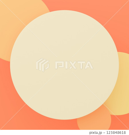 3D背景素材_丸_オレンジ 123848618