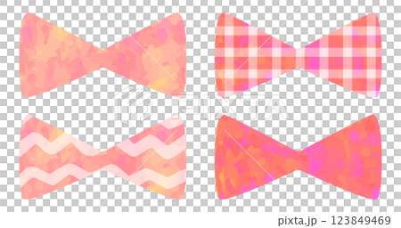 Pink ribbon illustration vector material 123849469