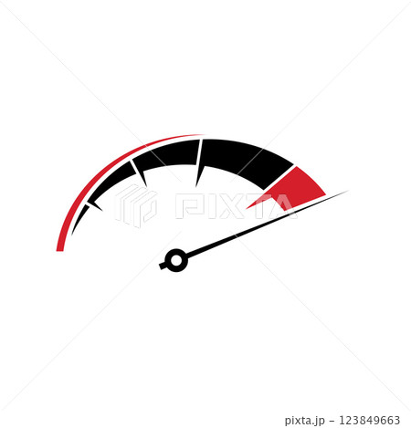 Speedometer logo design on white background 123849663