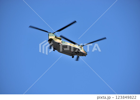 災害 山火事等派遣大型輸送用ヘリコプターCH-47チヌーク 災害 山火事等派遣大型輸送用ヘリコプターCH-47チヌーク 123849822