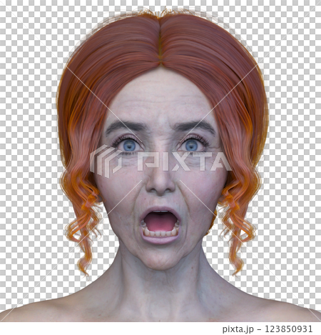 老婦人的臉部特寫 123850931