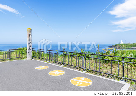 北海道根室市 本土最東端 夏の納沙布岬の風景 北海道根室市 本土最東端 夏の納沙布岬の風景 123851201