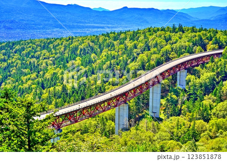 北海道上士幌町　三国峠 松見大橋を望む絶景 123851878