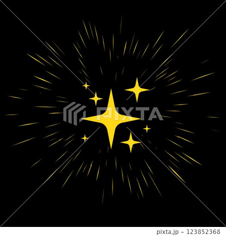 Yellow star explosion Yellow star explosion 123852368