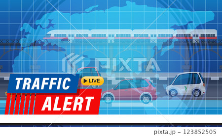 Live Traffic Alert Illustration 123852505