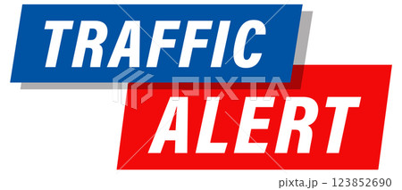 Bold Traffic Alert Notification Design 123852690